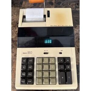 Sears I50 12 Digit Display Printing Calculator 272.58750 vtg Green Numbers